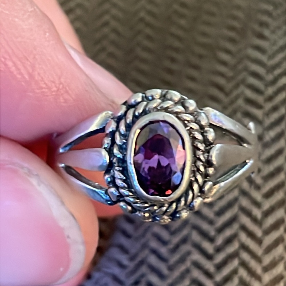 Sterling Silver and Amethyst Ring